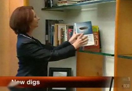 Julia Gillard with the Macquarie Pen Anthology